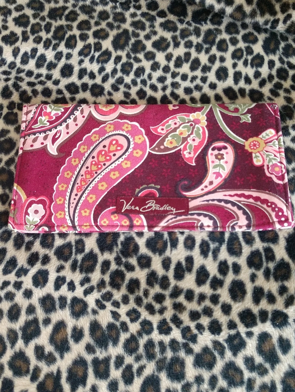 Vera Bradley Fuchsia Pink Paisley Checkbook Cover